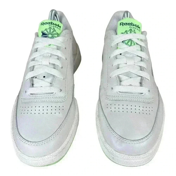 Reebok CLUB C 85 Chalk Men's Shoes White/Neon Green FZ0173 Sz. 8 - Picture 5 of 12
